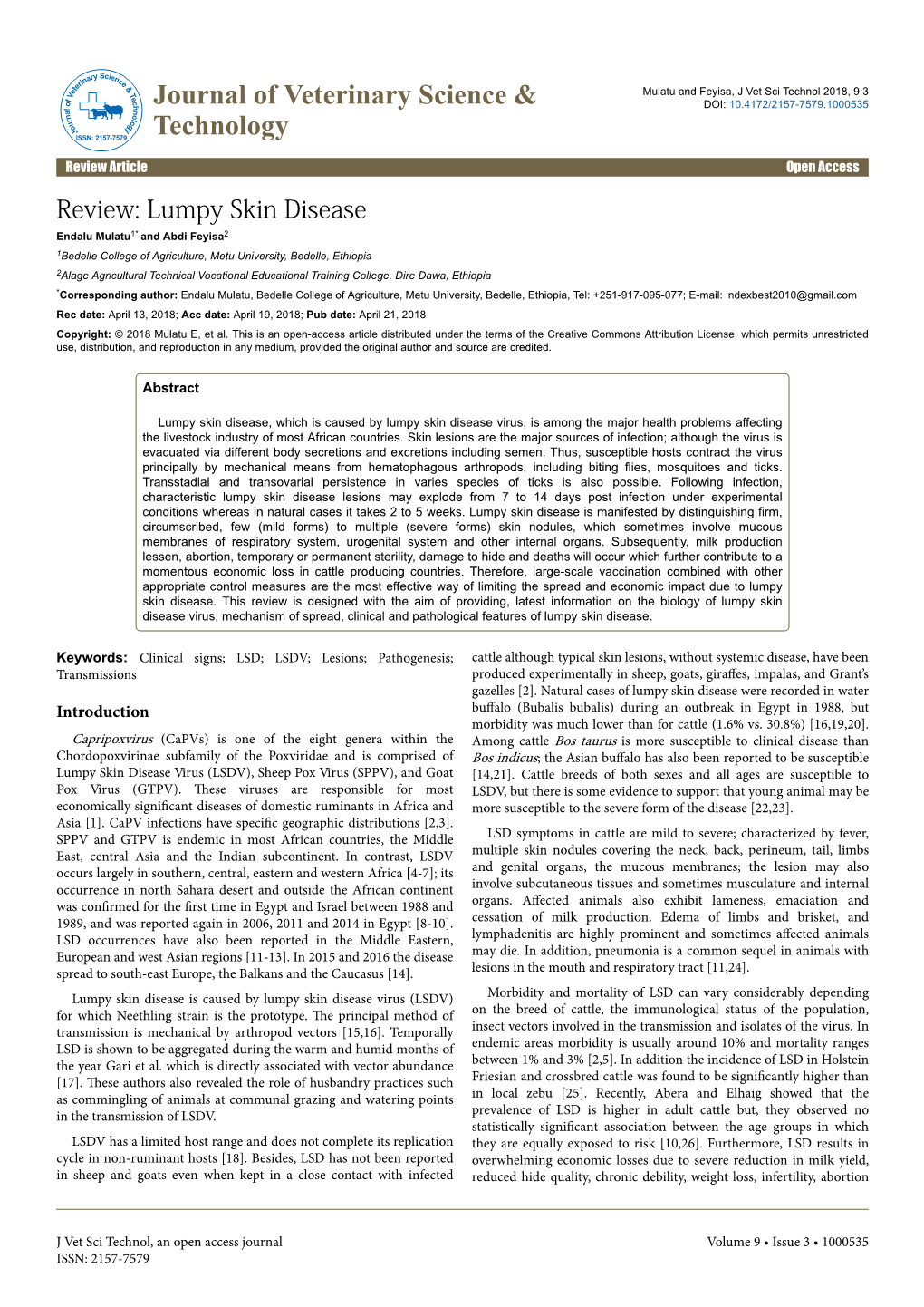 Review: Lumpy Skin Disease