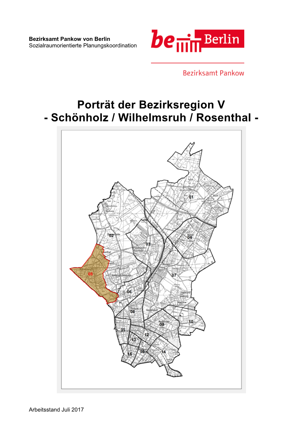 Porträt Der Bezirksregion V - Schönholz / Wilhelmsruh / Rosenthal
