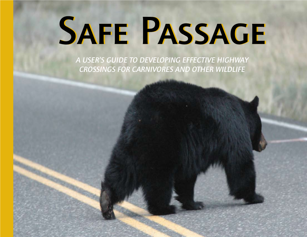 A User's Guide to Developing Effective Highway Crossings for Carnivores