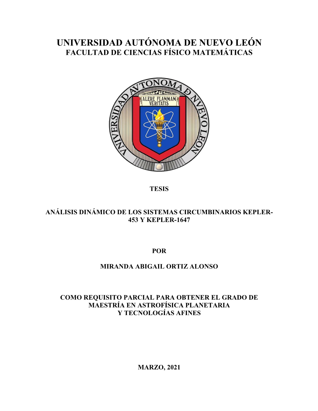 Universidad Autónoma De Nuevo León Facultad De Ciencias Físico Matemáticas