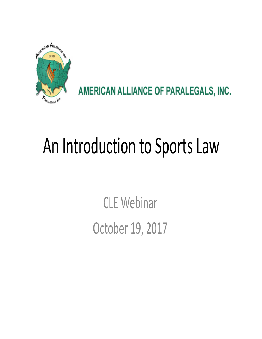 An Introduction to Sports Law