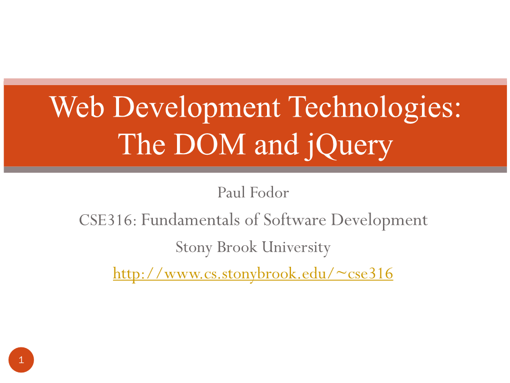DOM and Jquery