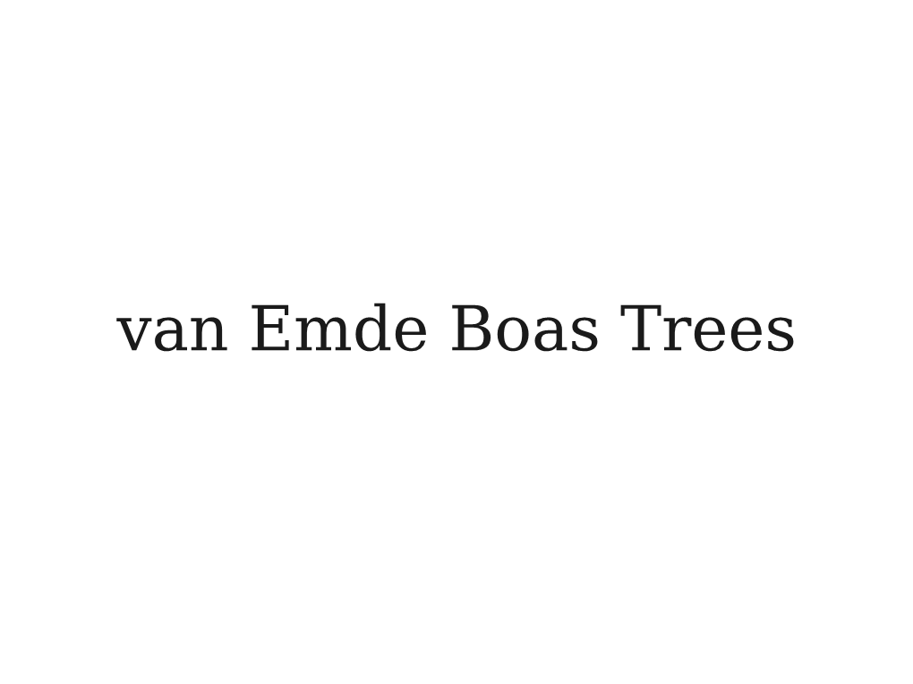 Van Emde Boas Trees
