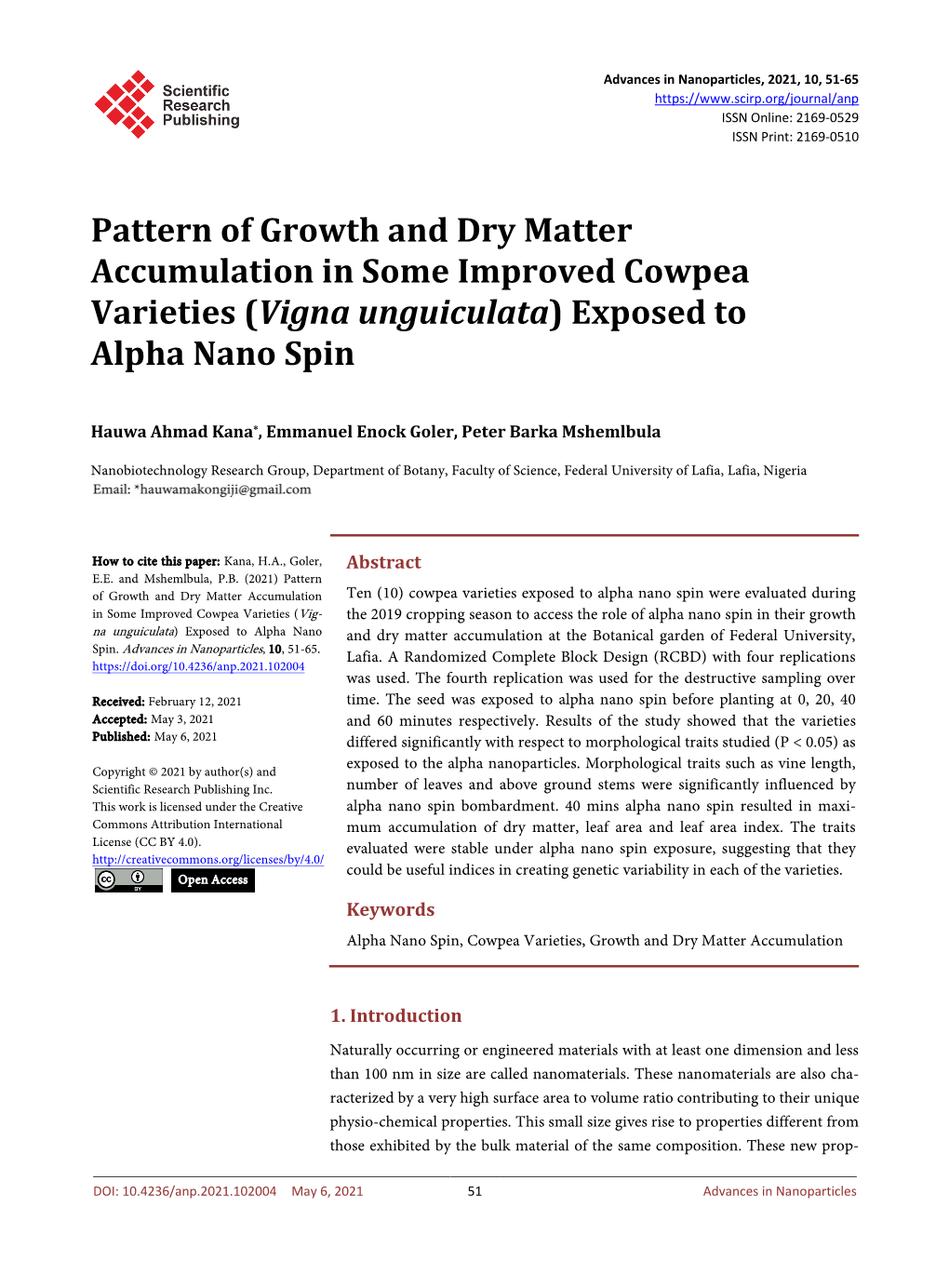 Exposed to Alpha Nano Spin