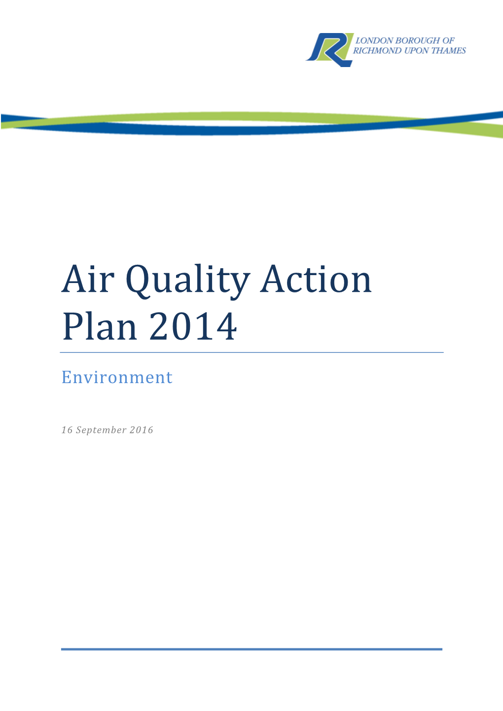 Air Quality Action Plan 2014 Environment