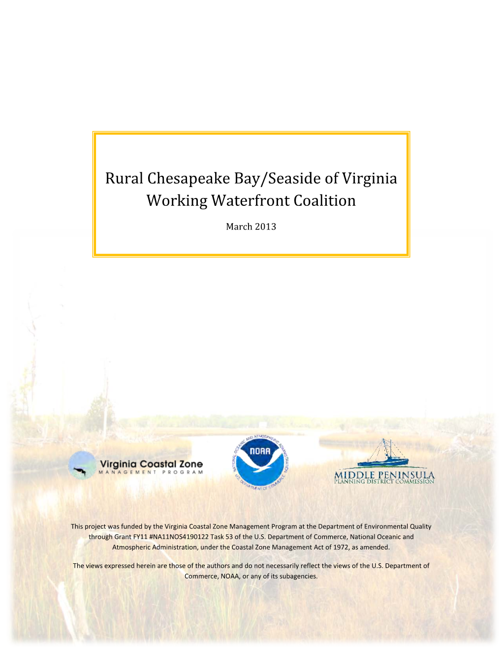 Rural Chesapeake Bay/Seaside of Virginia Working Waterfront