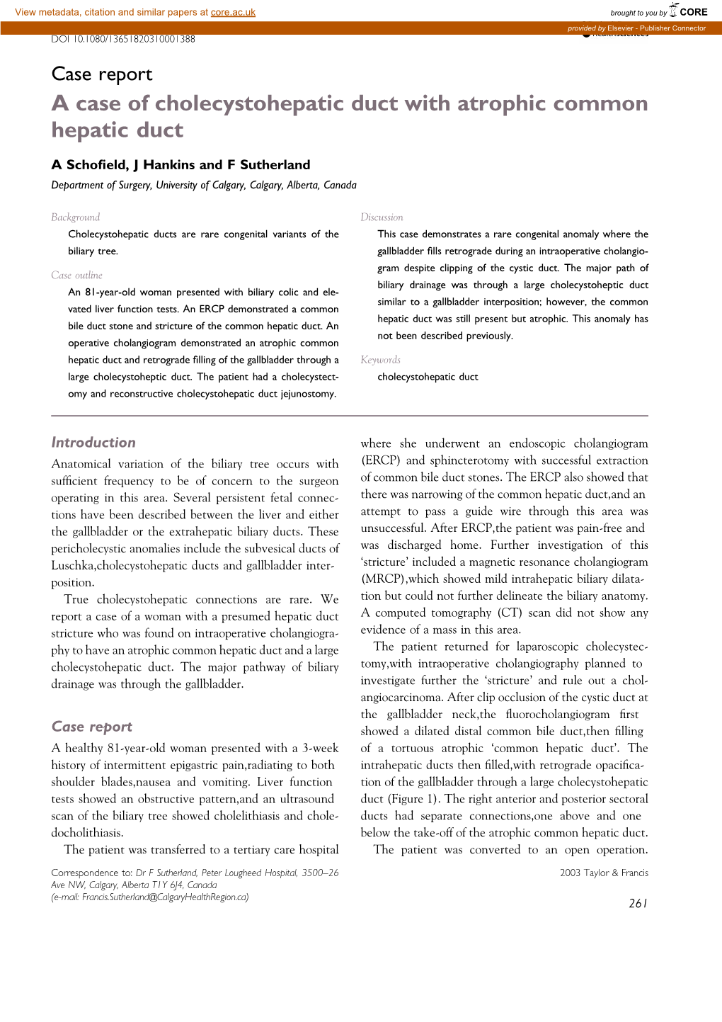 A Case of Cholecystohepatic Duct with Atrophic Common Hepatic Duct