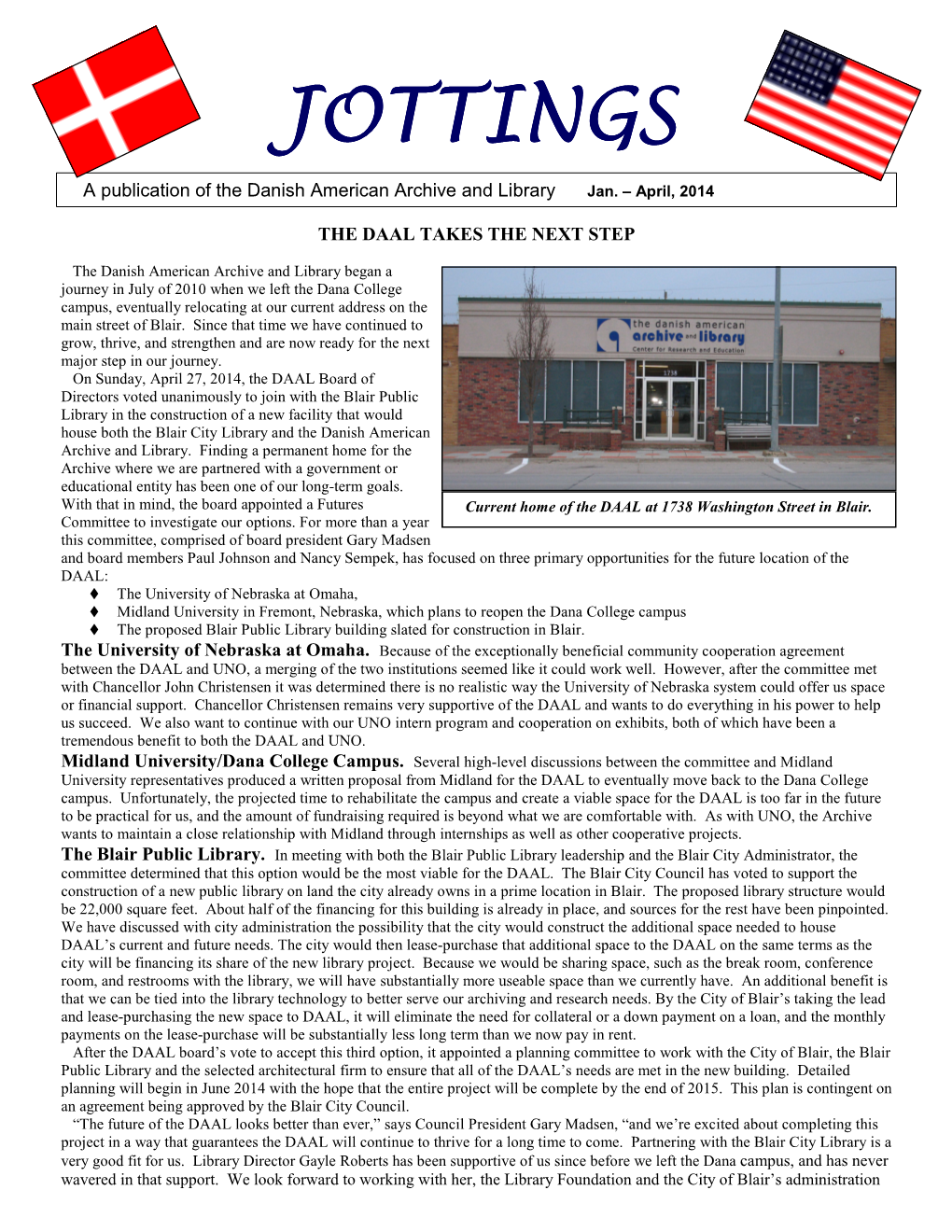Newsletter May 2014