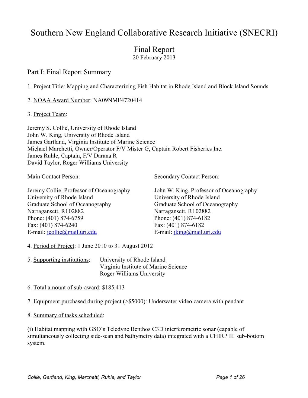 Final Report 20 February 2013