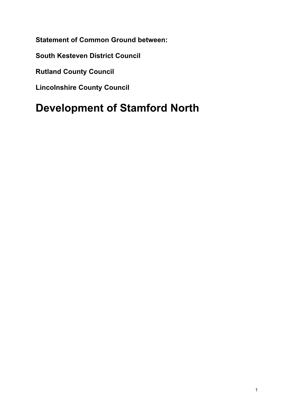 Development of Stamford North