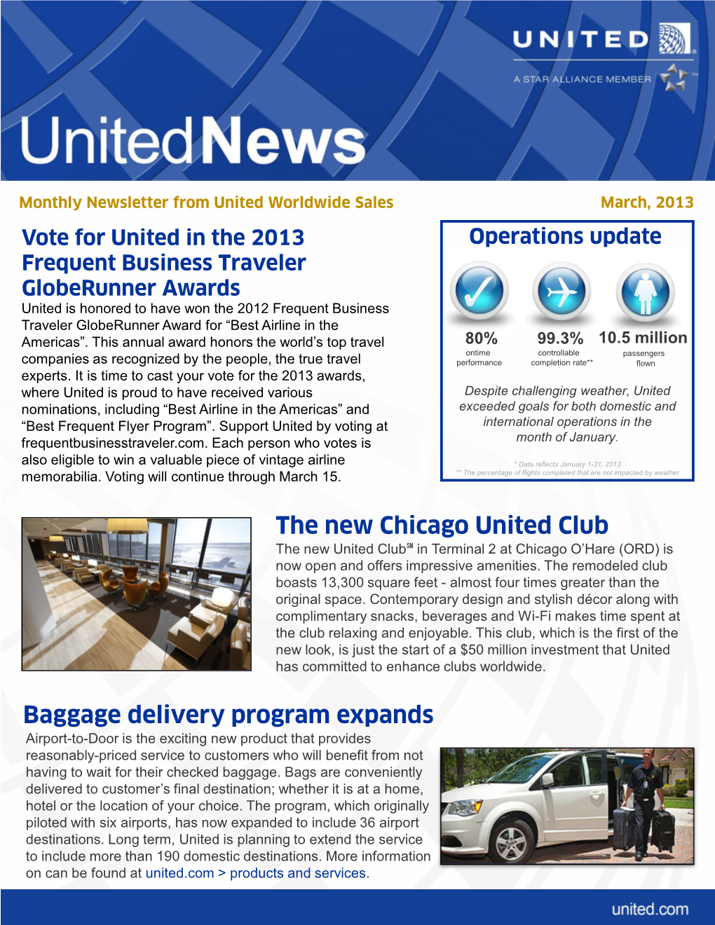 The New Chicago United Club Baggage Delivery Program Expands