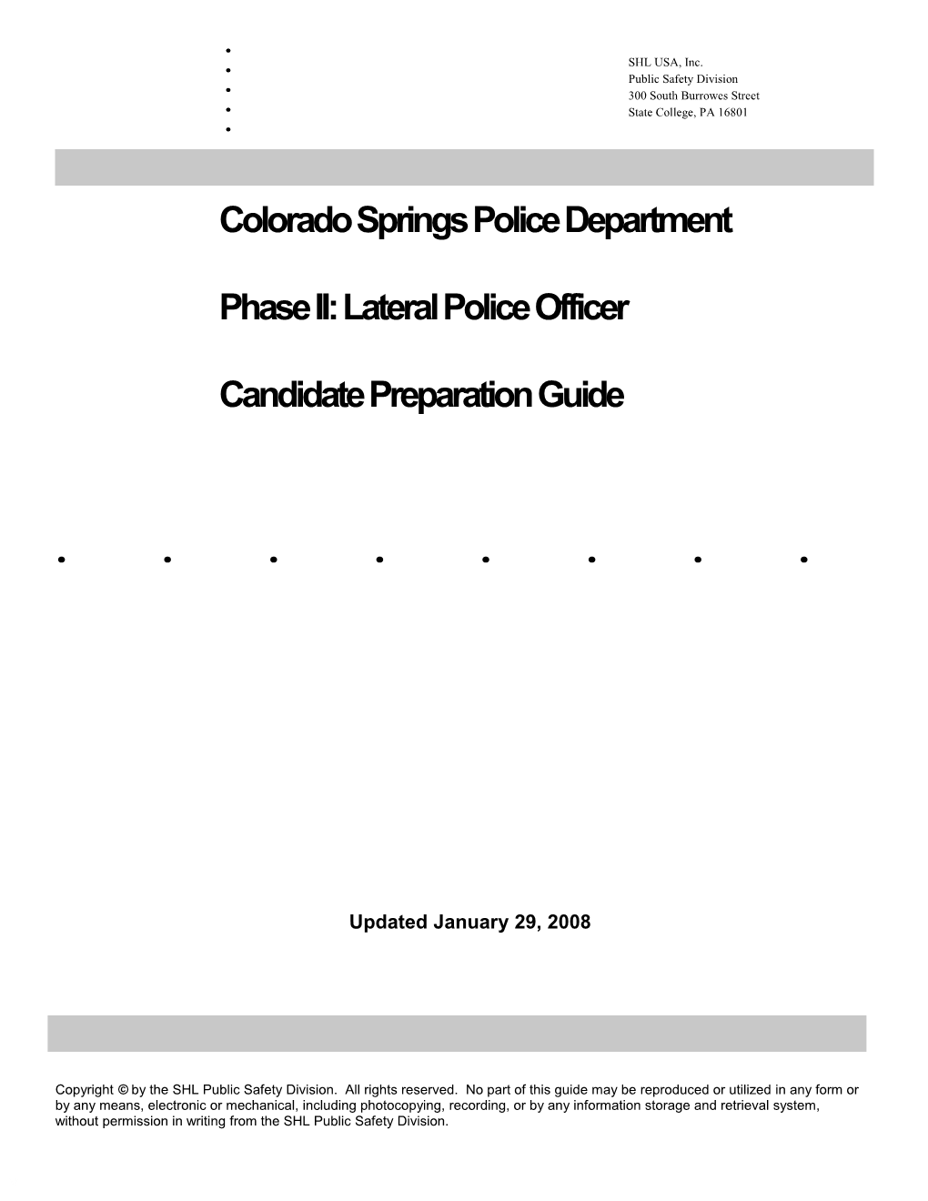 CSPD Entry & Lateral Candidate Preparation Guide