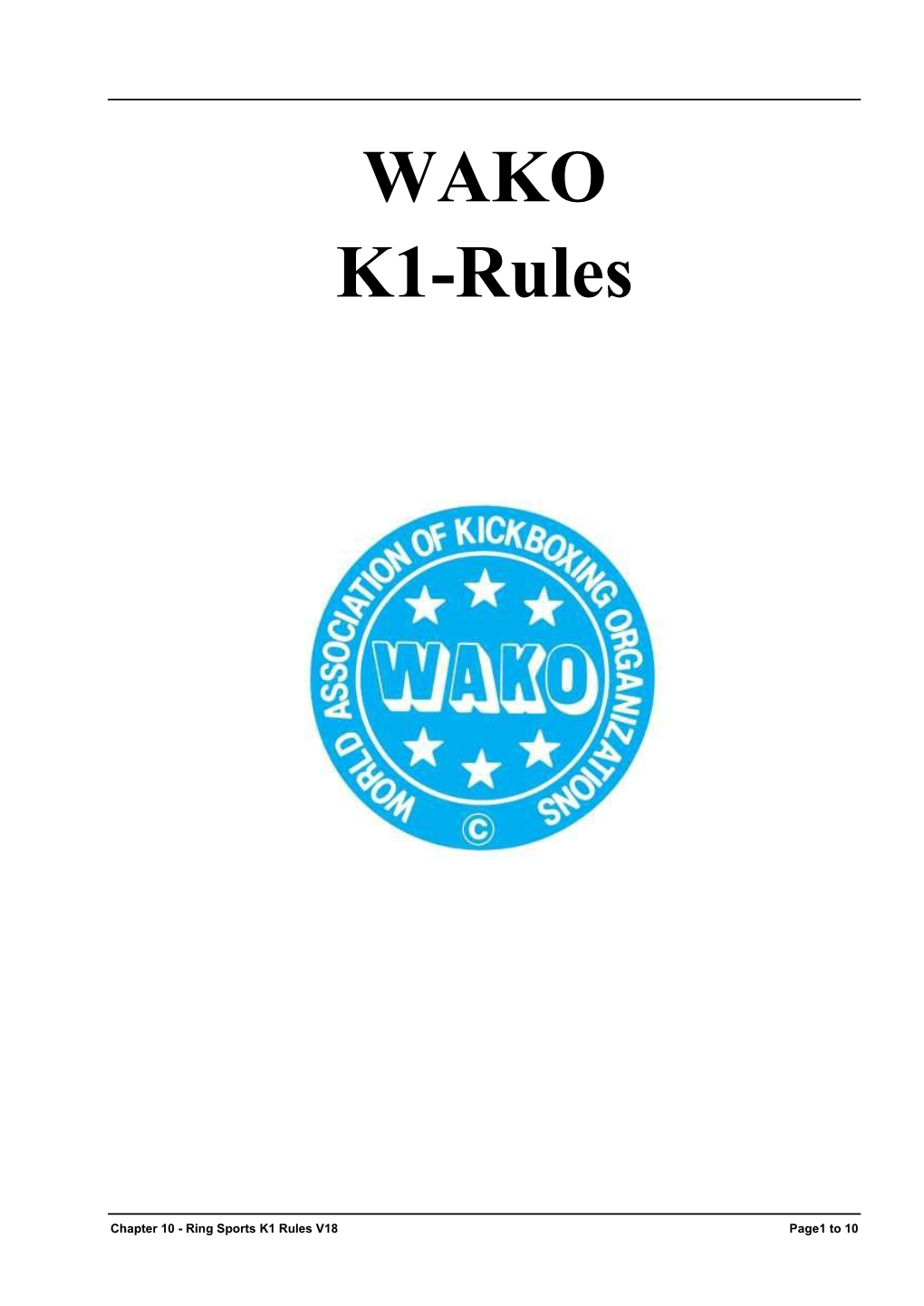 WAKO K1-Rules