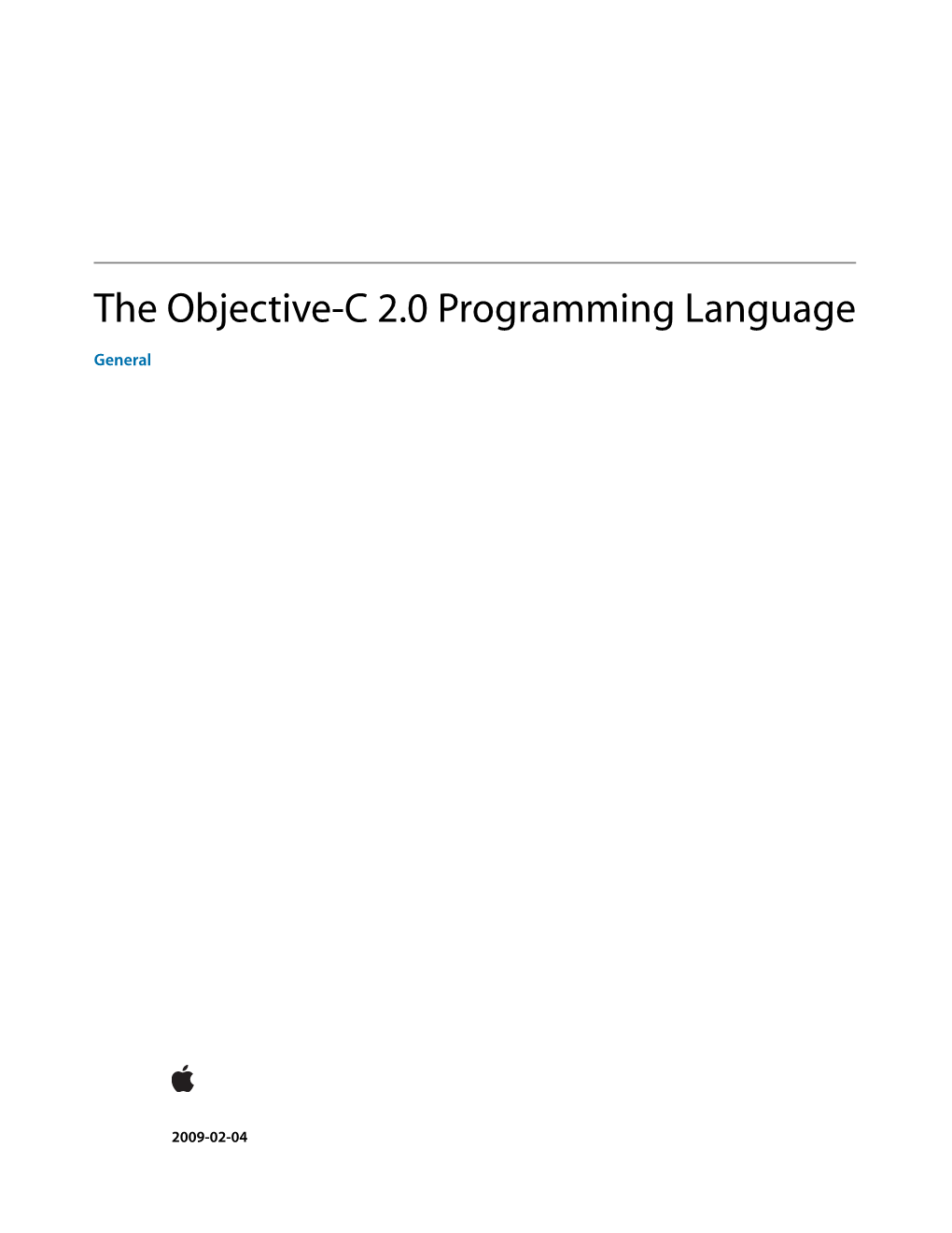 The Objective-C 2.0 Programming Language