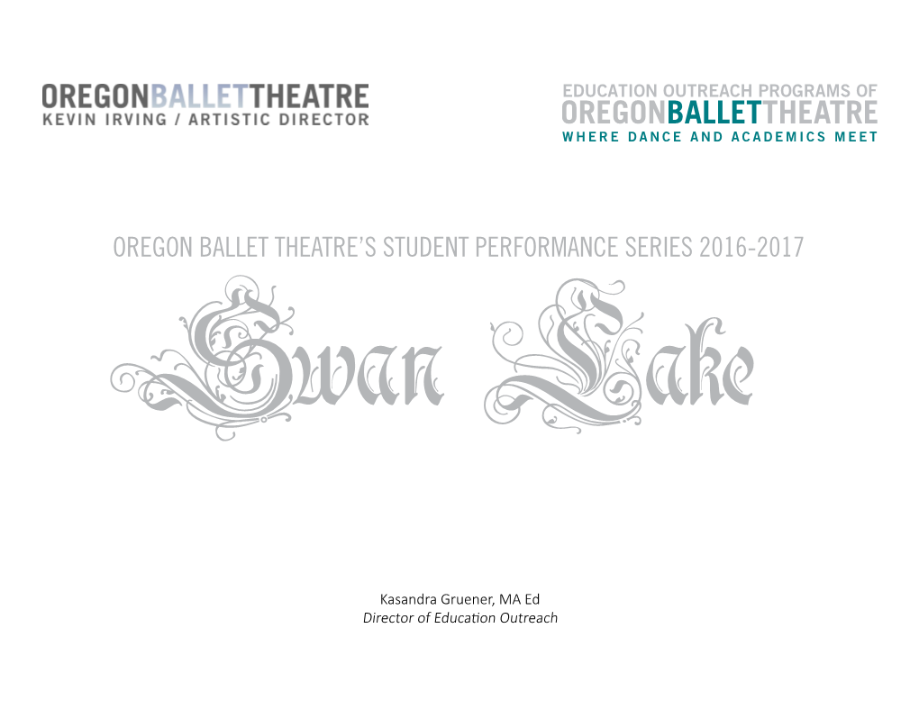 Oregon Ballet Theatre's Student Performance