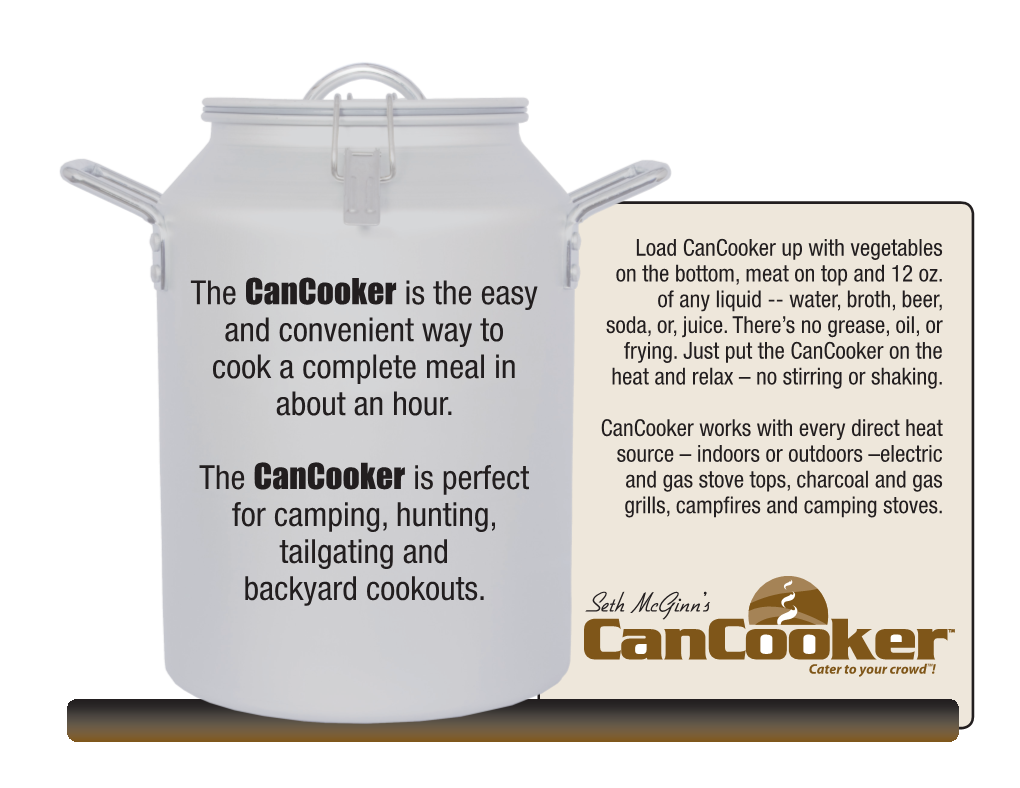 Load Cancooker up with Vegetables on the Bottom, Meat on Top and 12 Oz