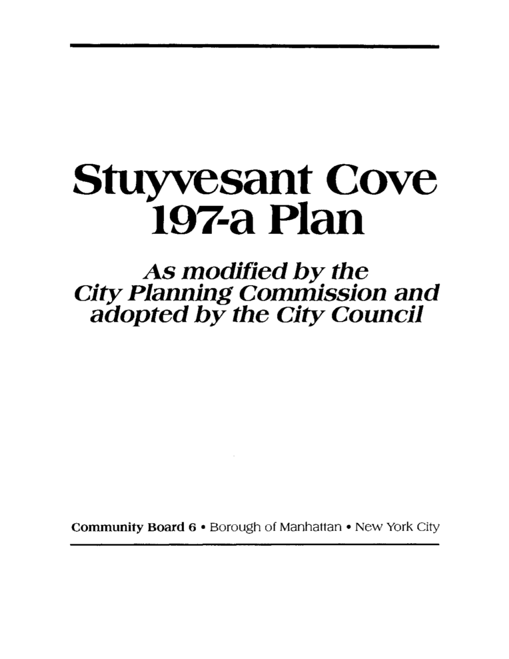 Manhattan CD 6 Stuyvesant Cove 197-A Plan