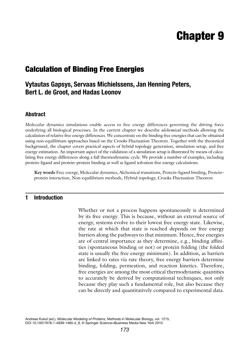 Calculation of Binding Free Energies