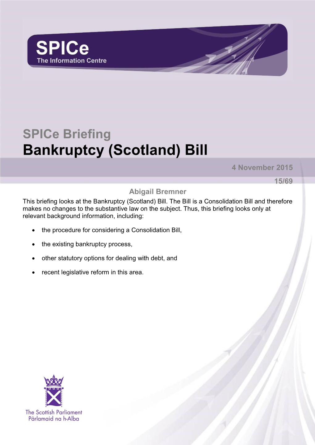 SB 15-69 Bankruptcy (Scotland) Bill