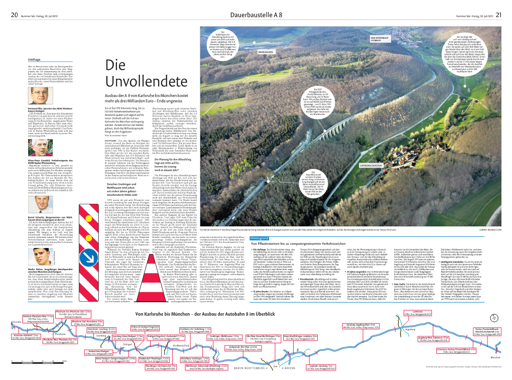 Von Karlsruhe Bis München – Der Ausbau Der Autobahn 8 Im Überblick 118,9 Mio