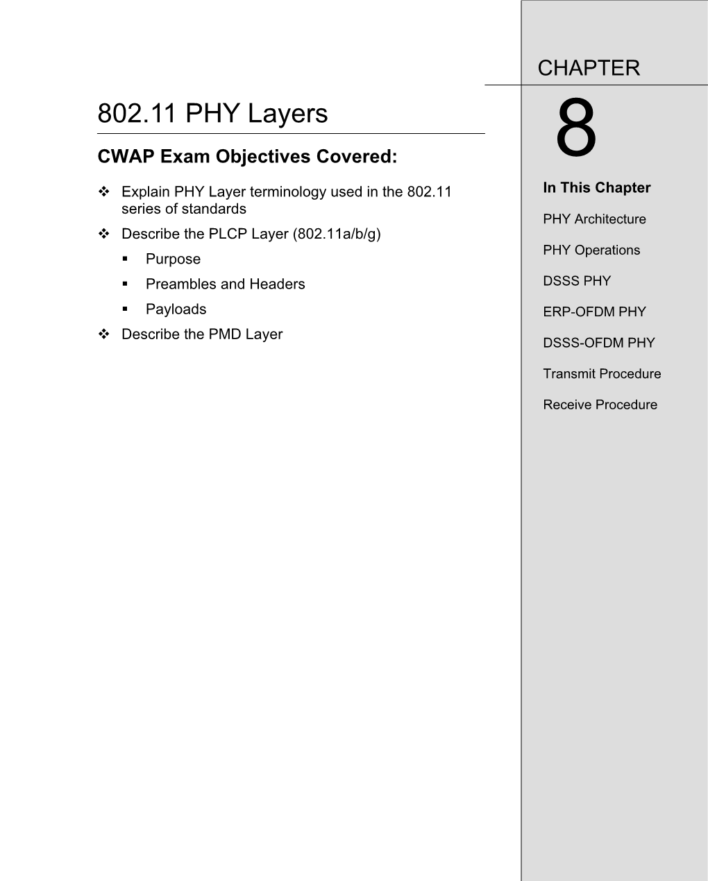 802.11 PHY Layers