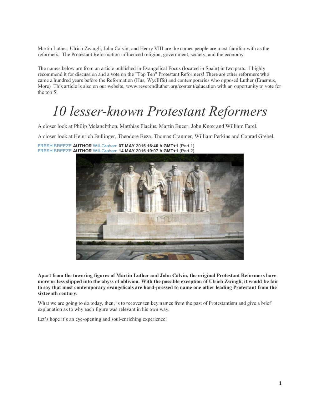 10 Lesser-Known Protestant Reformers a Closer Look at Philip Melanchthon, Matthias Flacius, Martin Bucer, John Knox and William Farel