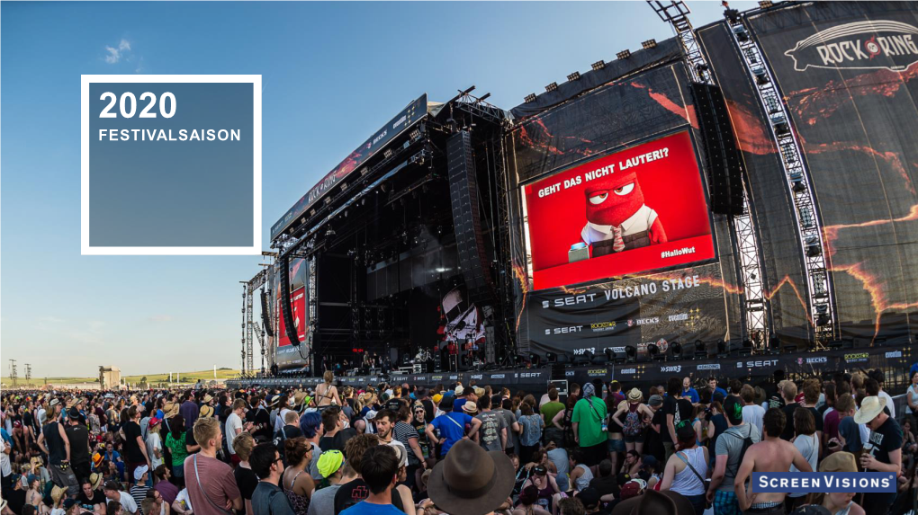 FESTIVALSAISON On-Screen-Werbung Auf Festivals