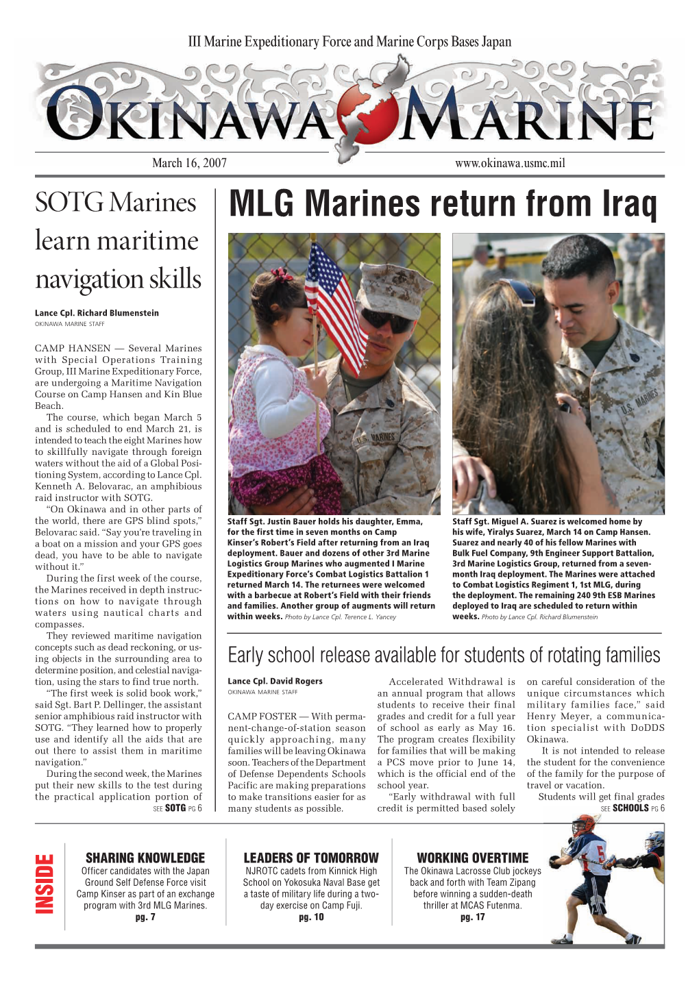 MLG Marines Return from Iraq Learn Maritime Navigation Skills