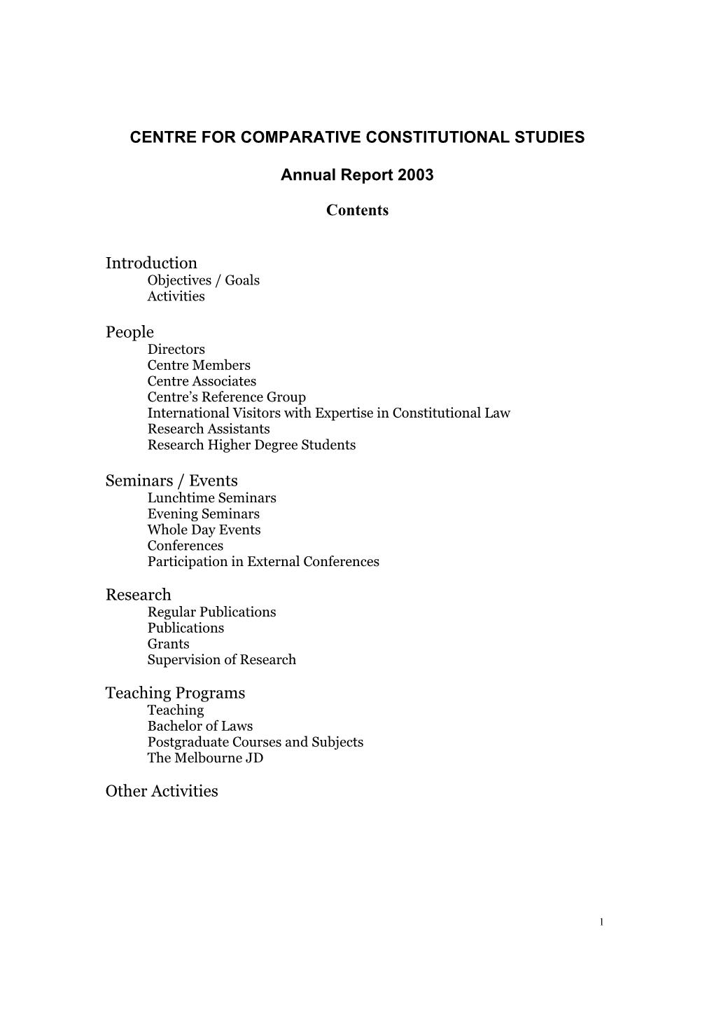 CCCS Annual Report 2003