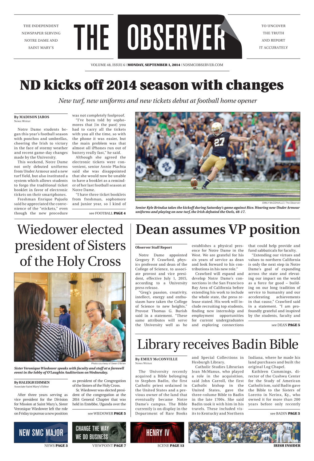 Nd Kicks Off 2014 Season with Changes Wiedower Elected President