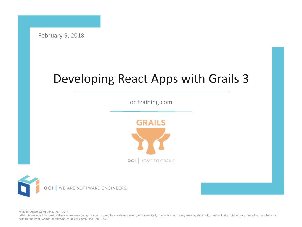 Developing React Apps with Grails 3