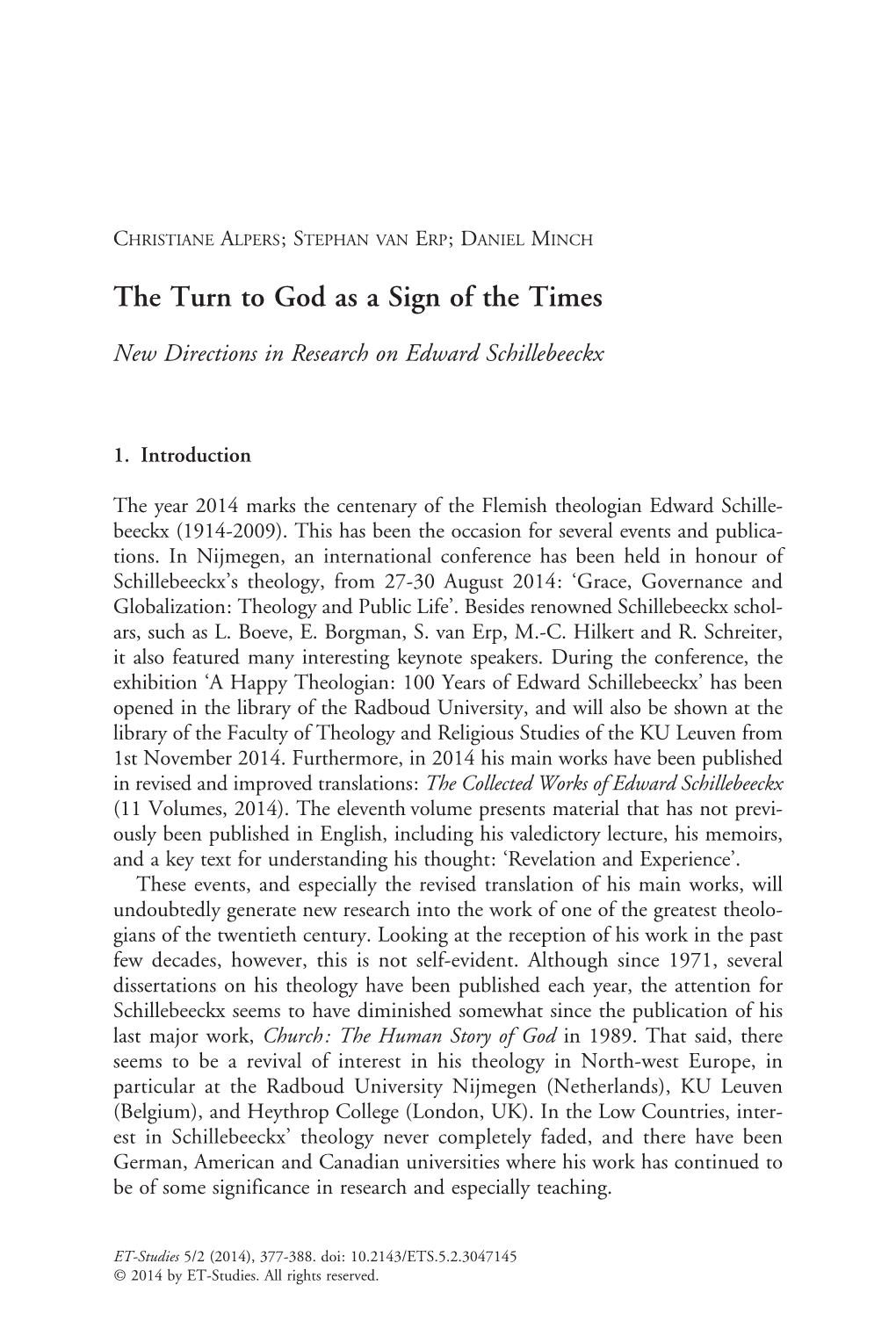 The Turn to God As a Sign of the Times