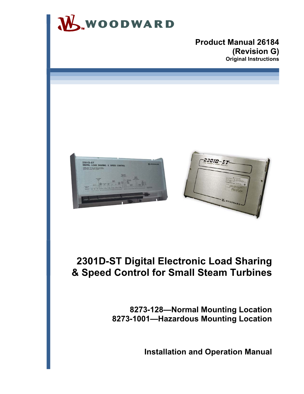 2301D-ST Digital Electronic Load Sharing & Speed Control for Small Steam Turbines