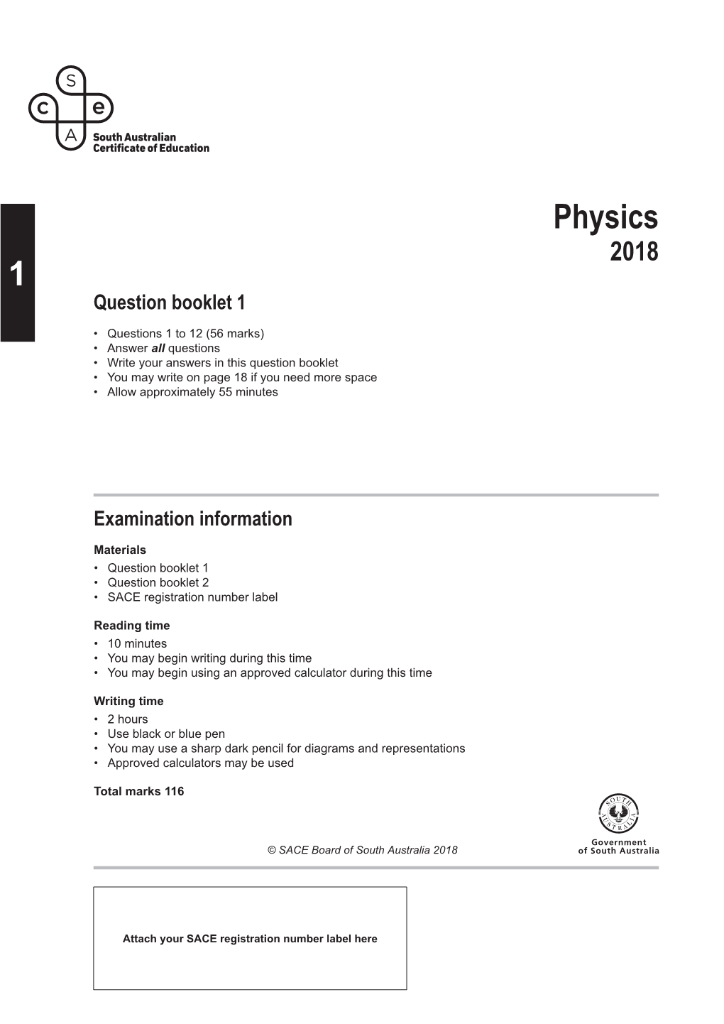 2018 Physics Examination Paper BK1.Indd