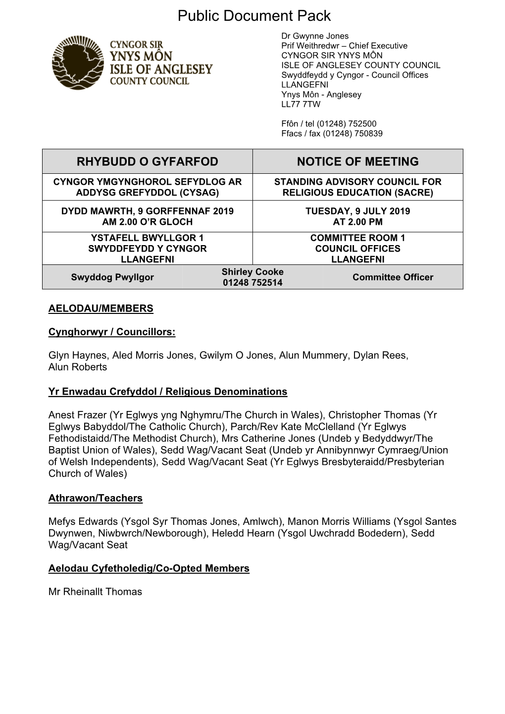 (Public Pack)Agenda Document for Standing Advisory Council On