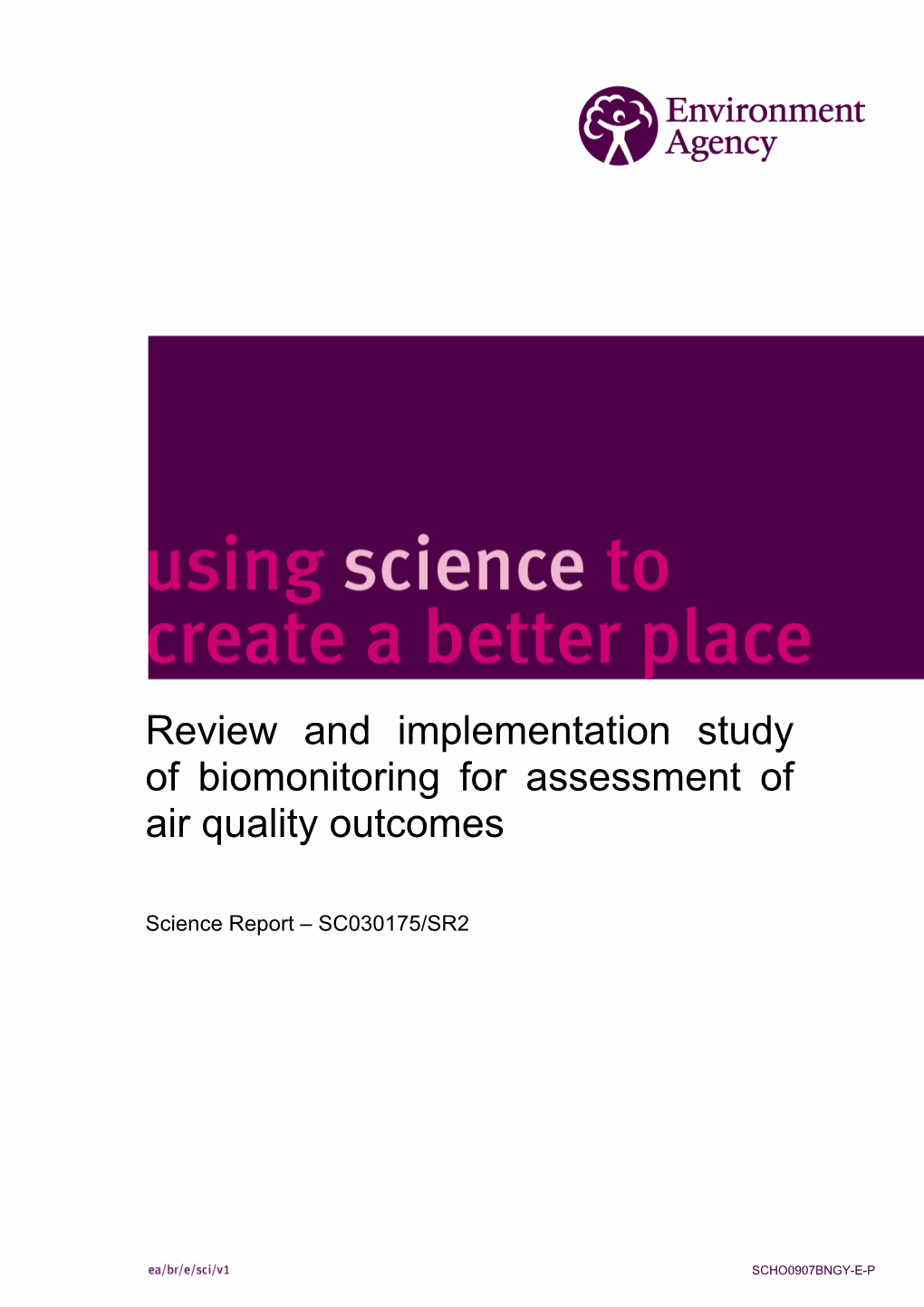 Review and Implementation Study of Biomonitoring for Assessment of Air Quality Outcomes