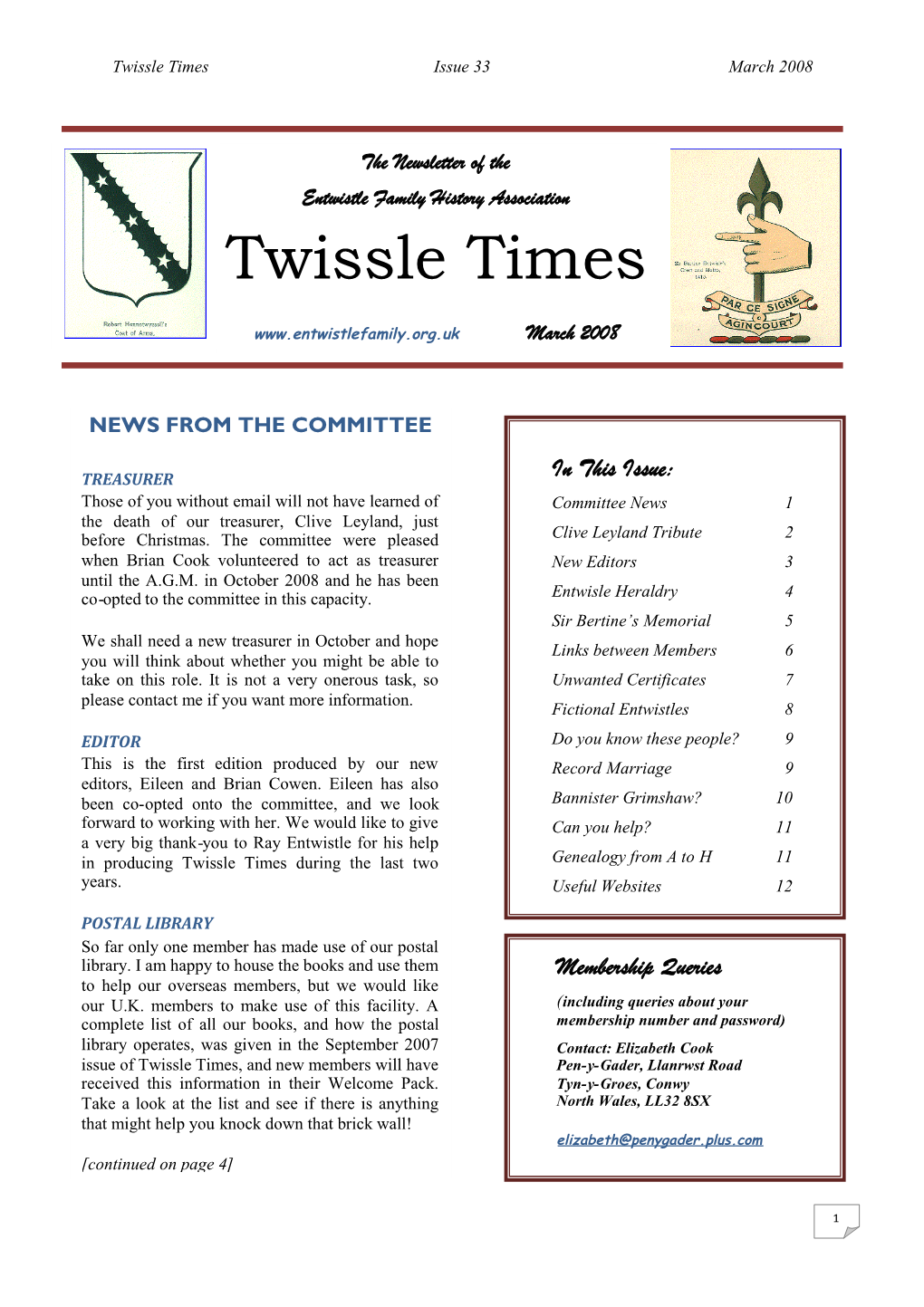 Twissle Times Issue 33 March 2008