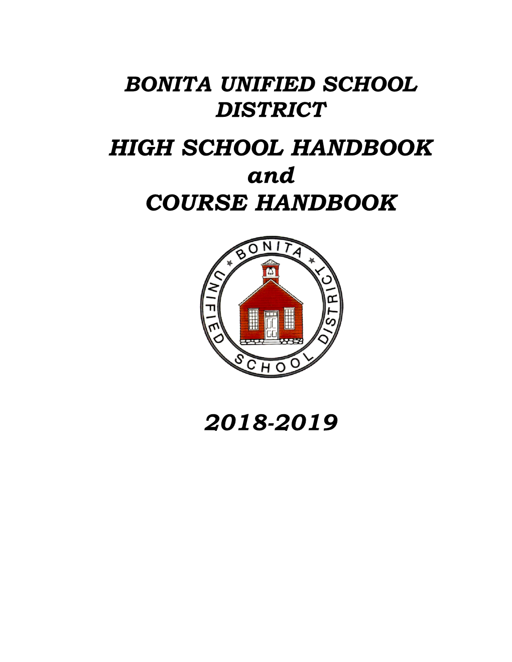 HIGH SCHOOL HANDBOOK and COURSE HANDBOOK 2018-2019