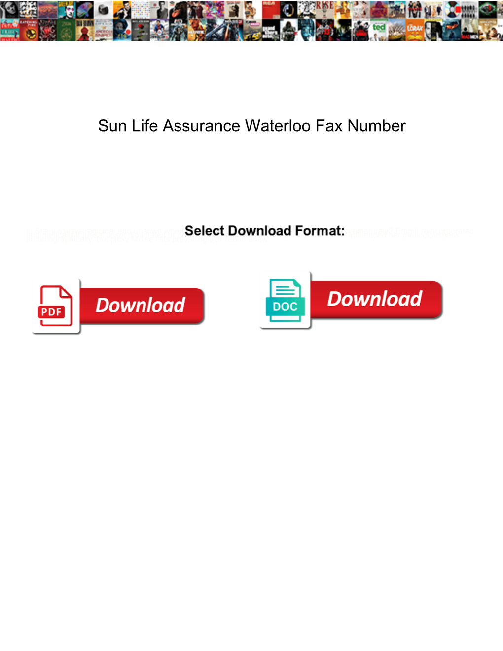 Sun Life Assurance Waterloo Fax Number