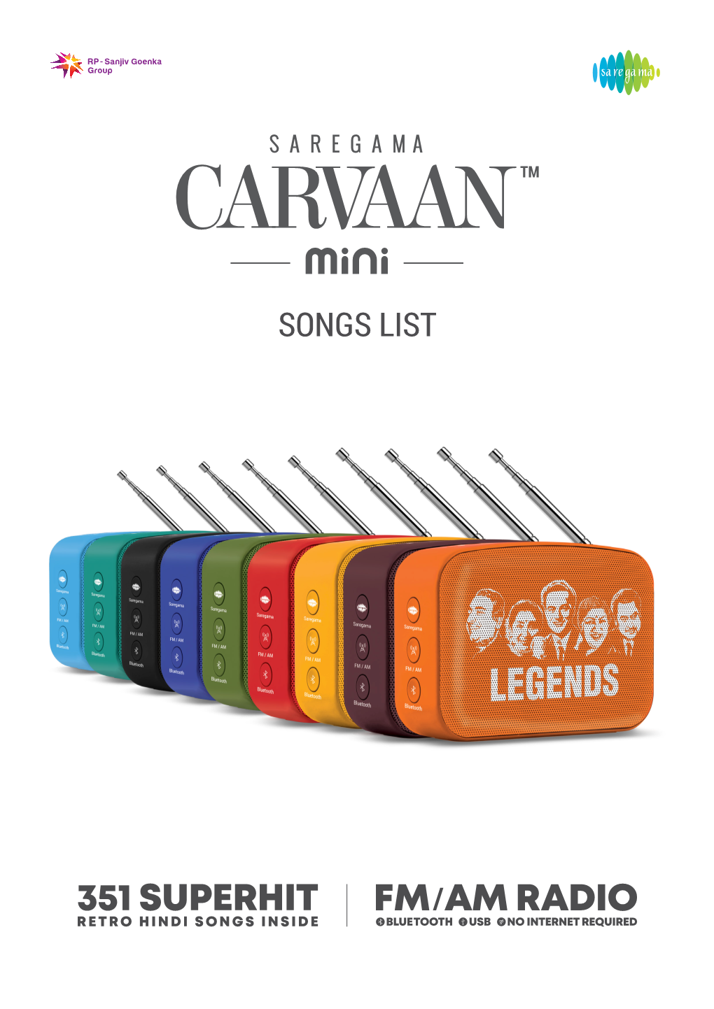 Carvaan Mini 2,0 Songlist