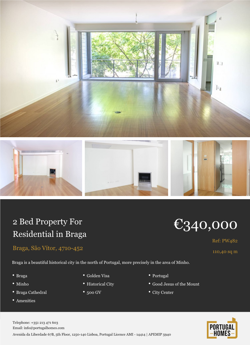 2 Bed Apartment for Sale in Braga, Portugal