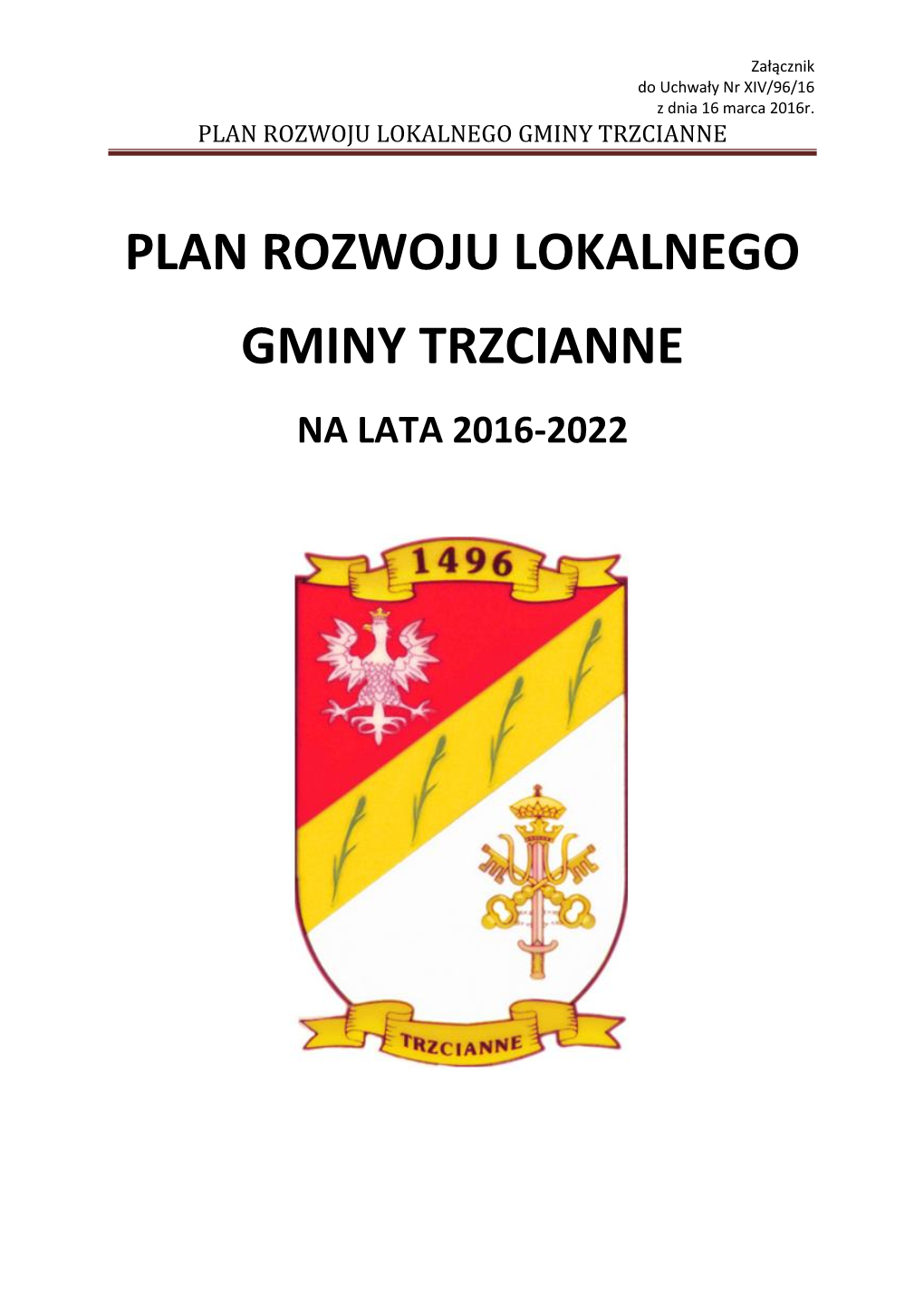 Plan Rozwoju Lokalnego Gminy Trzcianne