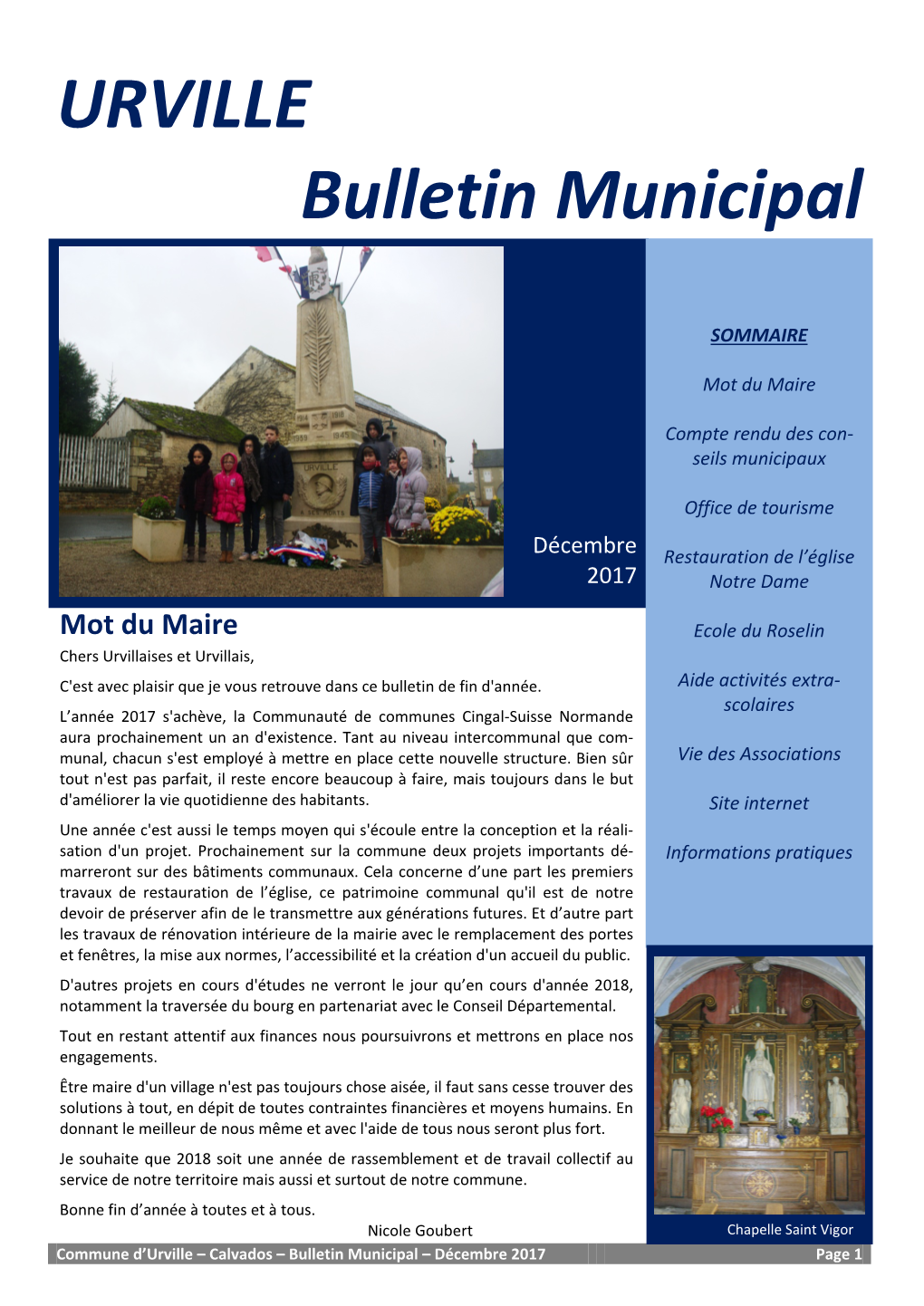 URVILLE Bulletin Municipal