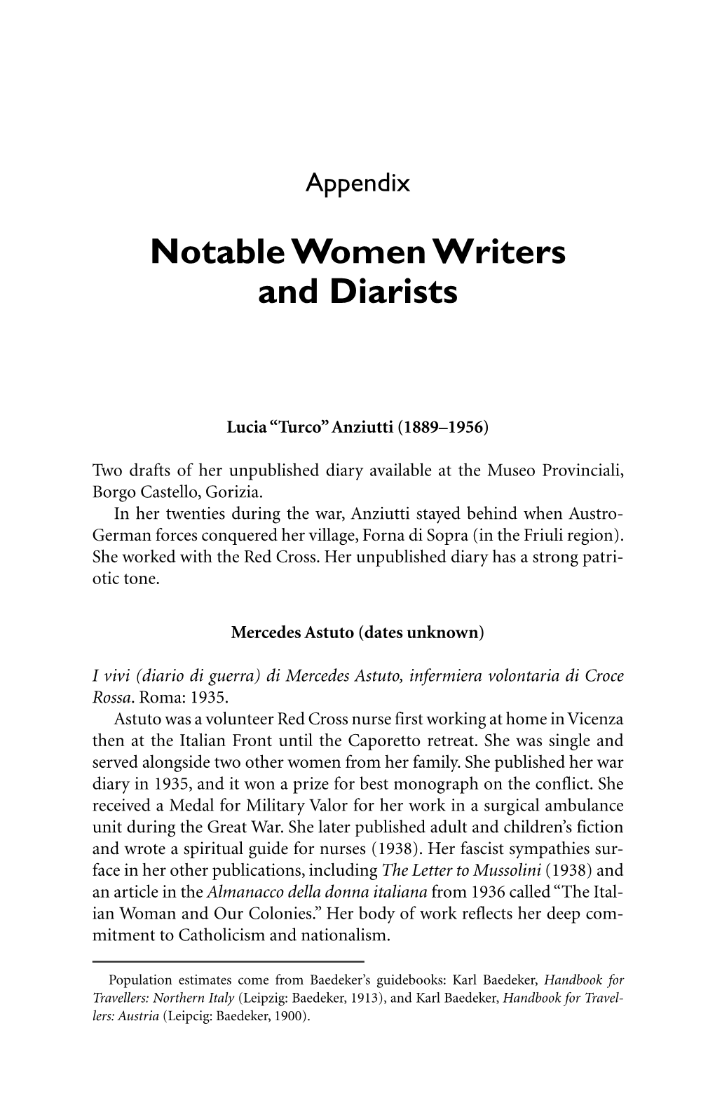 Notable Women Writers and Diarists