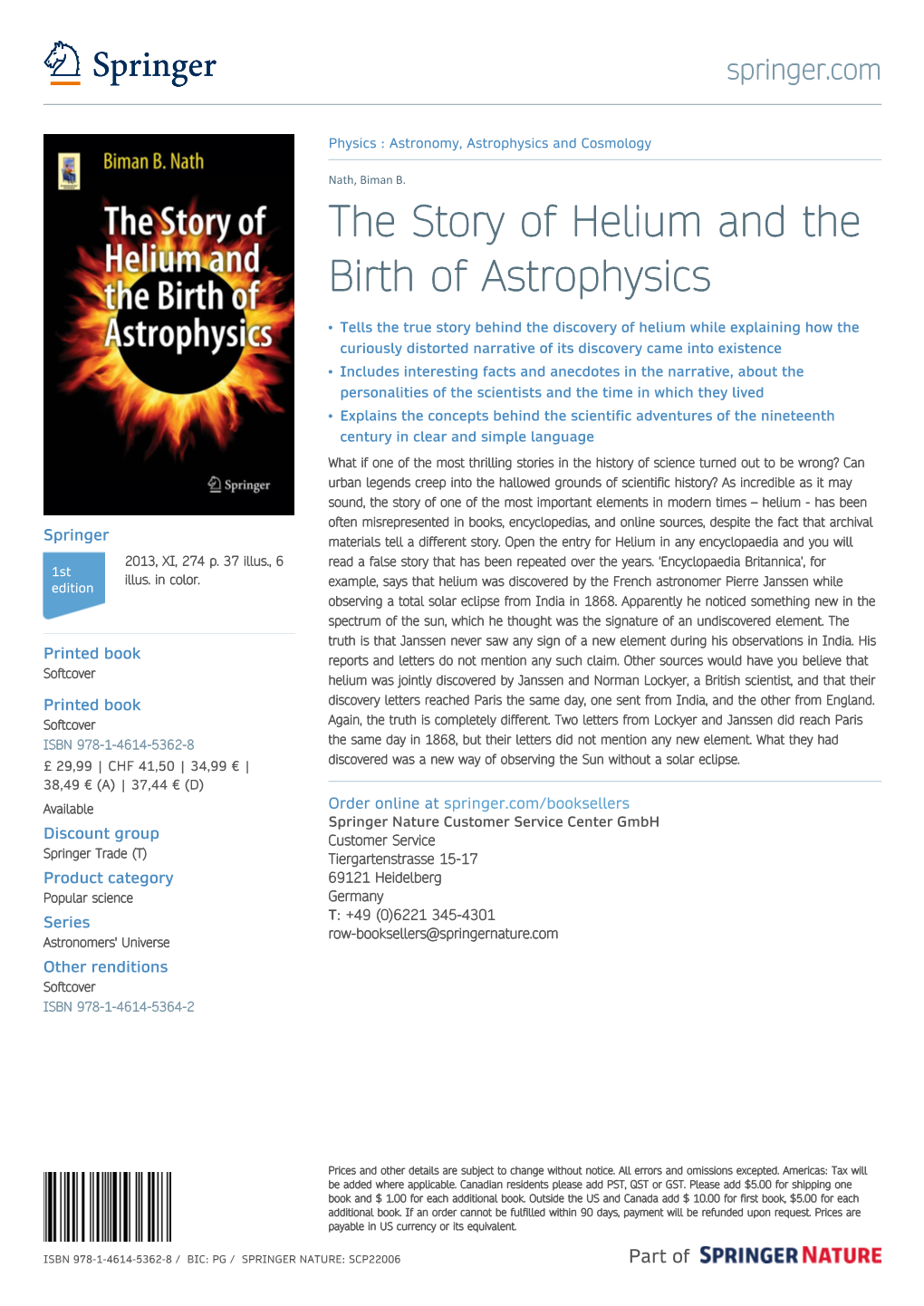 The Story of Helium and the Birth of Astrophysics