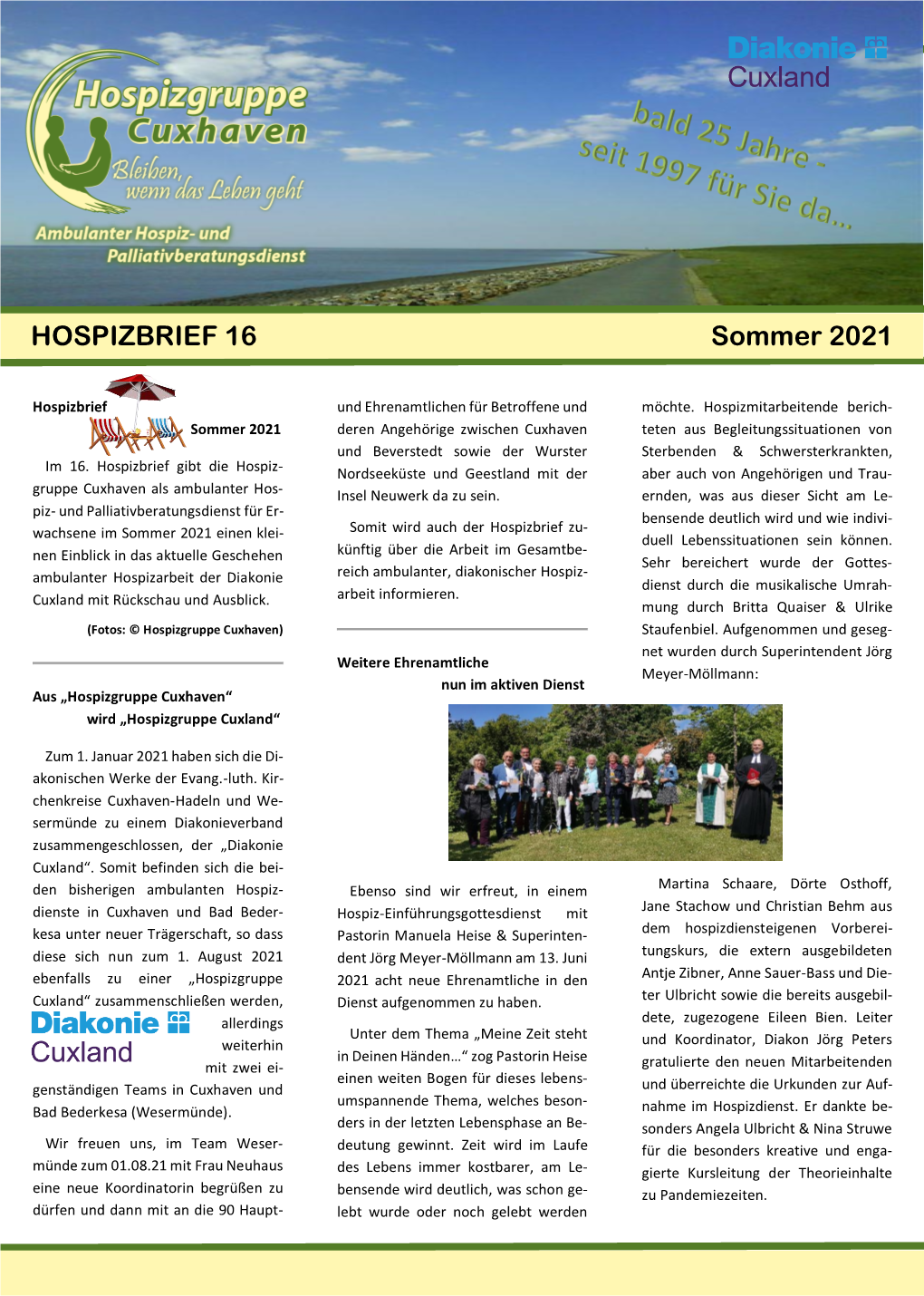 HOSPIZBRIEF 16 Sommer 2021