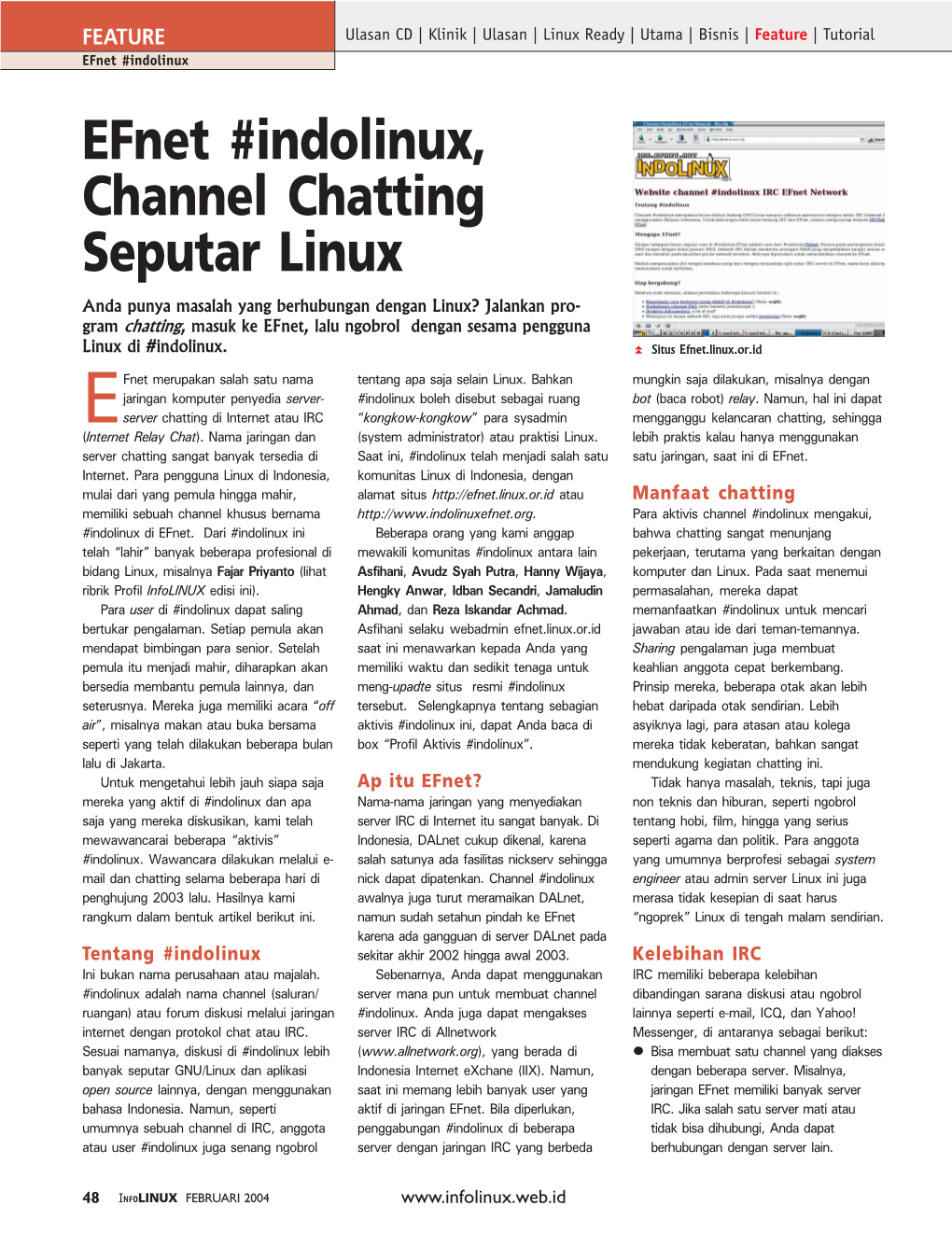 Efnet #Indolinux, Channel Chatting Seputar Linux