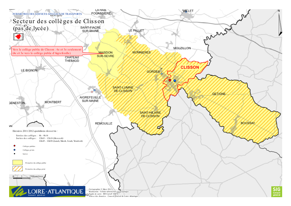 Secteur Des Collèges De Clisson (Pasle Ds E Lycée) SAINT-FIACRE SORINIERES SUR-MAINE LE PALLET