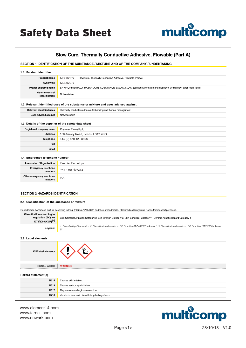 Safety Data Sheet