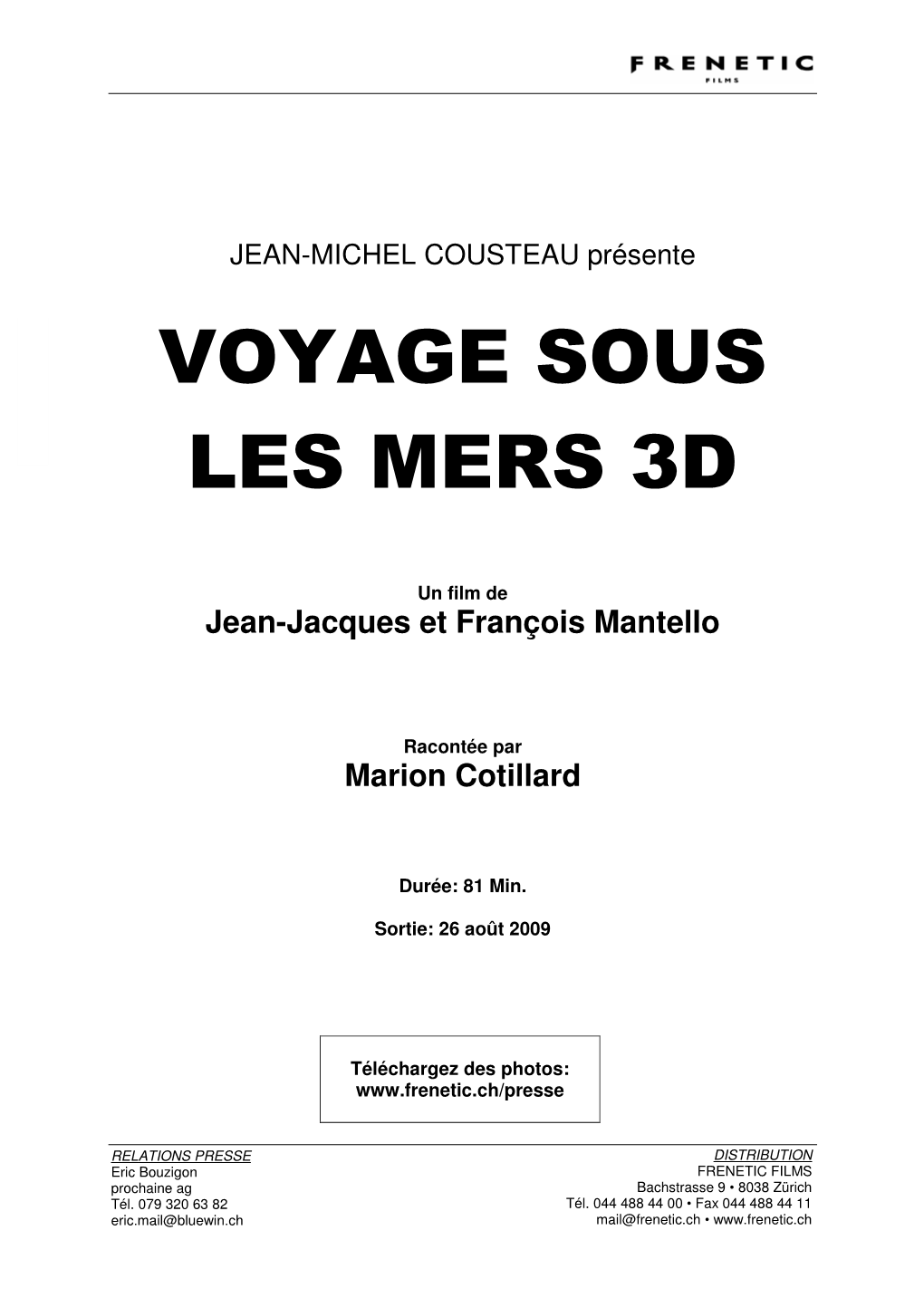 Voyage Sous Les Mers 3D